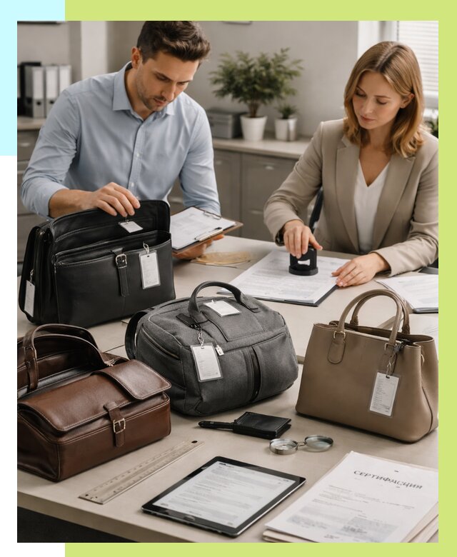 Сертификация сумок в Комсомольске-на-Амуре от 7653 руб. | Алешин-Кмс