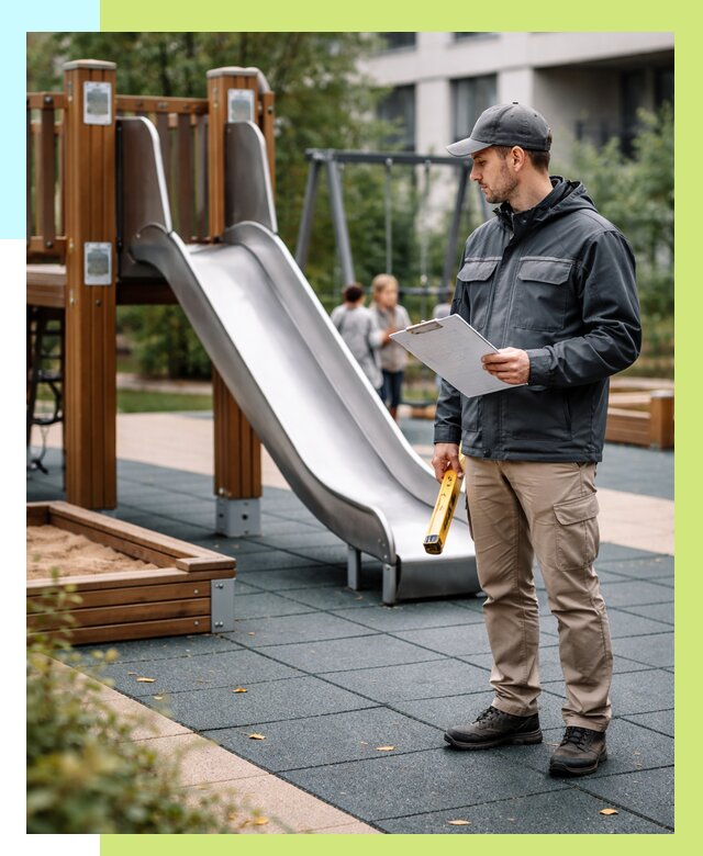 Сертификация детских площадок в Комсомольске-на-Амуре от 25510 р. | Алешин-Кмс