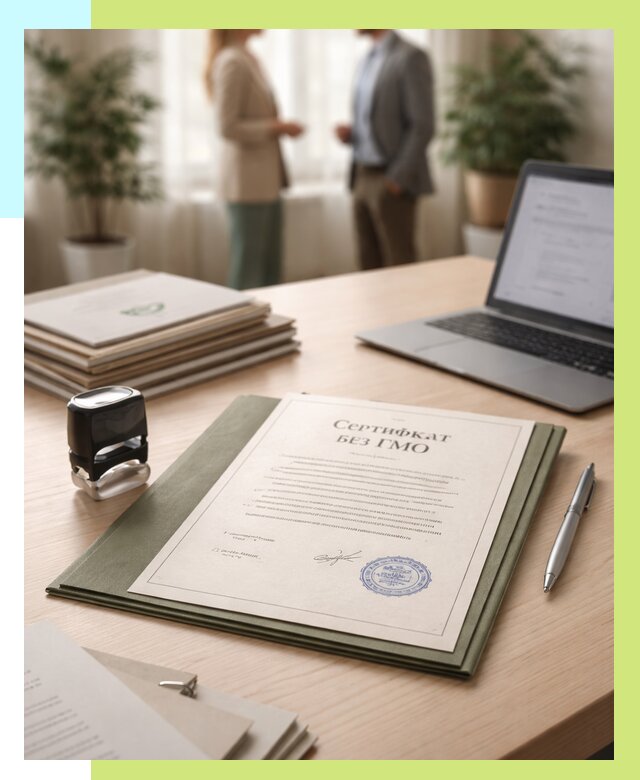 Сертификат без ГМО в Комсомольске-на-Амуре от 7653 р. оформить срочно Алешин-Кмс